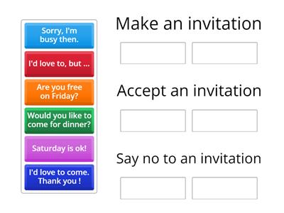 Making and accepting invitations