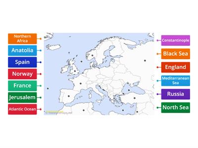 Map for Middle Ages