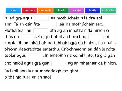 Iníon - na mothúcháin
