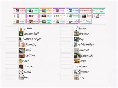 nouns around the house/ ELL