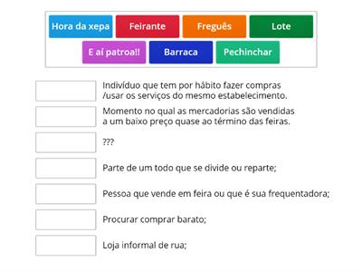 Vocabulário "Feira-livre"