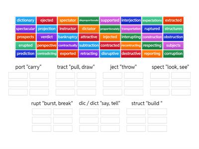 port, tract, ject, struct, dict, rupt review