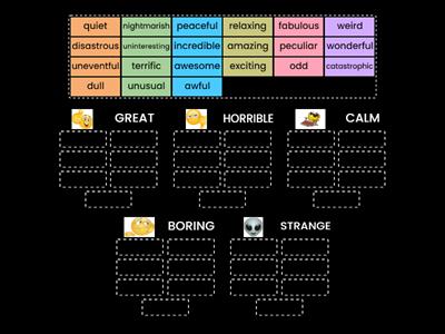 3e SUMMER VACATION - ADJECTIVES