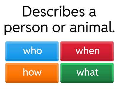 Grammar: WH questions