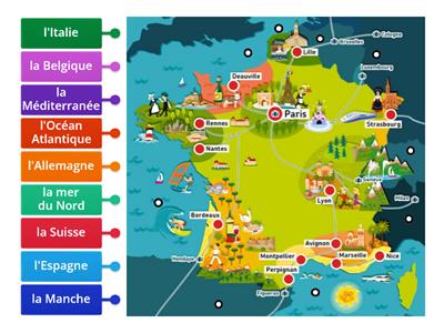 La carte de la France