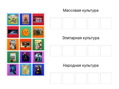 Массовая, элитарная и народная культура