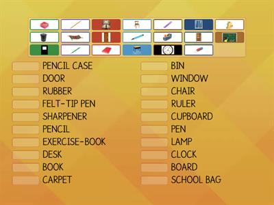 CLASSROOM AND SCHOOL OBJECTS 2nd class