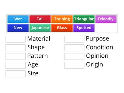 1 Adjective Categories (Match)