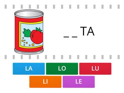 Sílabas de la consonante L