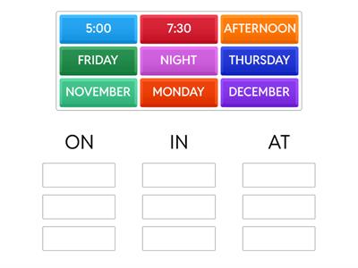 PREPOSITIONS IN, ON, AT 