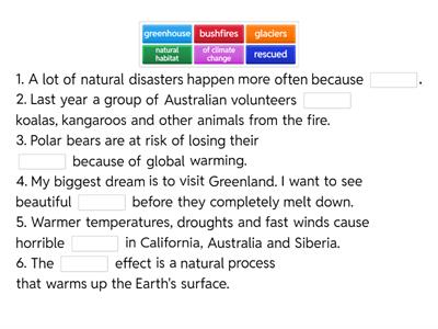 Climate change. 