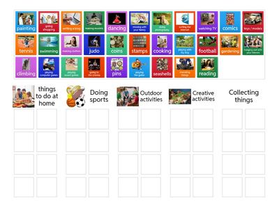 ESOL L1 Sorting Hobbies