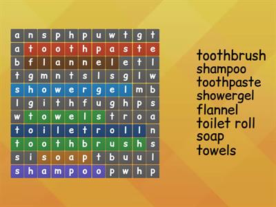 Objects in the bathroom