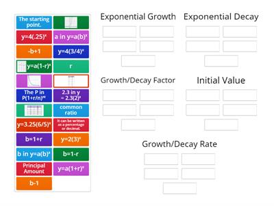 Exponential Function Vocabulary