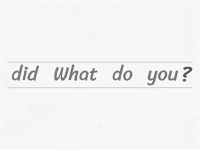 Past simple - wh-questions