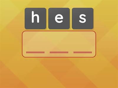 Unjumble Heart Words K12