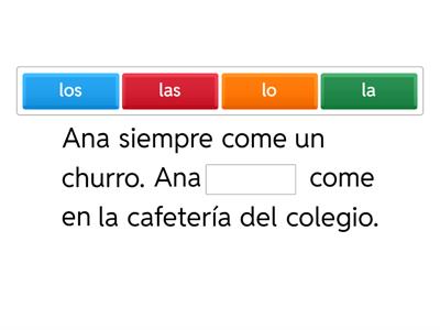 Direct object pronouns quiz 