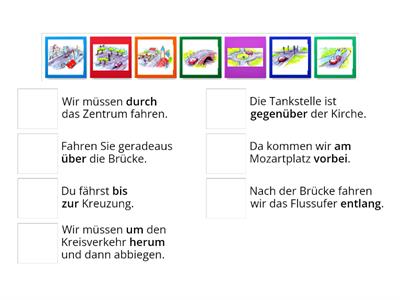 Lokale Präpositionen: in der Stadt