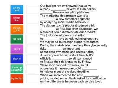 Business Vocabulary Match