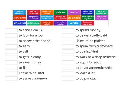 6A - Work experience & part-time jobs - verbs