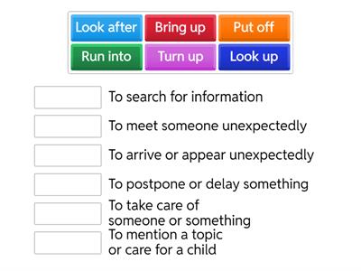 Phrasal verbs