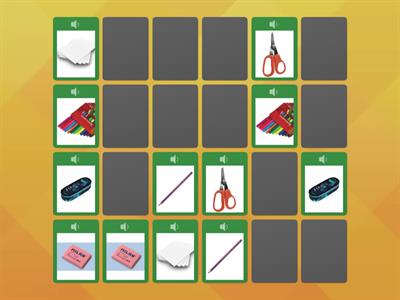 Memory Game - School supplies