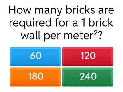 Bricklaying multiple choice 1