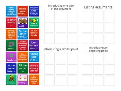 Key Phrases for the Essay