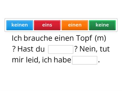 A2.2 Indefinitpronomen im Nominativ und Akkusativ