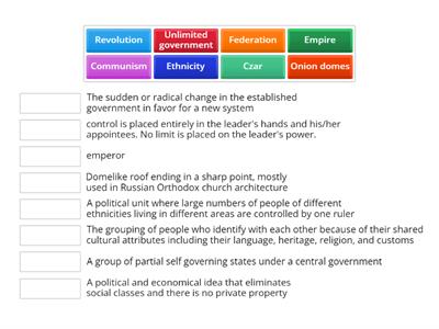 Unit 5 Russia Vocabulary