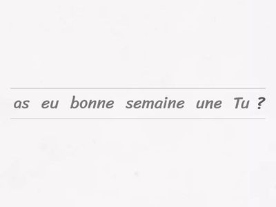  of la semaine passe!