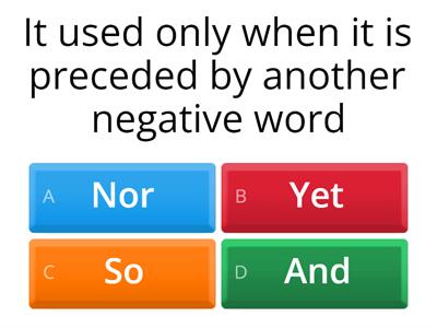 Coordinating Conjunctions