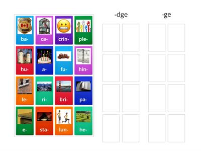 -dge / -ge group sort