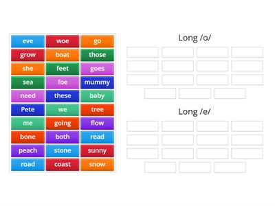 Long /o/ or Long /e/