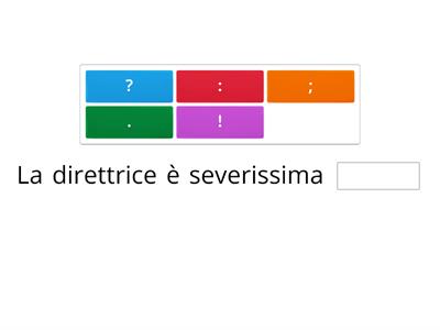 Scegli il giusto segno di punteggiatura