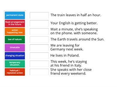 Present Simple and Present Continuous