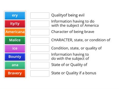 8th Grade Suffixes Week #4