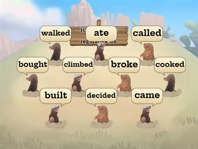 Whack a Mole regular verbs - Unit 14 ELD Beginner