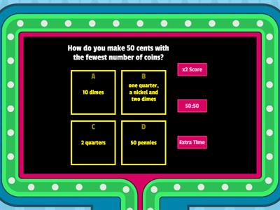 2nd Grade Review-Time, Fractions, Money 