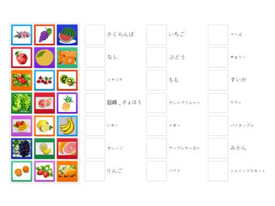 25デジタル基礎日本語＿果物の名前