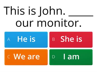 1A Unit 2 (He is / She is / We are / I am)