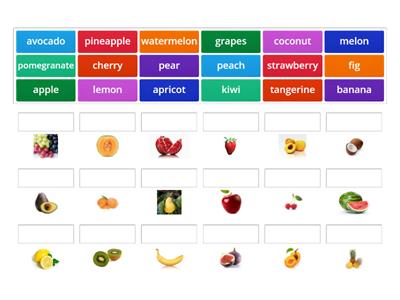 fruits match up