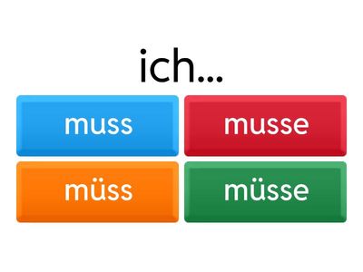 8.C müssen časování/ doplňování 