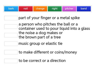Mr. Figueroa - Grade 3 - Multiple meaning words 