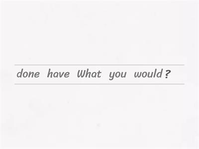 Advanced Question Formation - WHAT