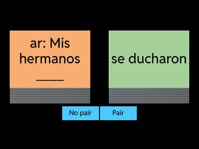 Preterit: pair/no pair