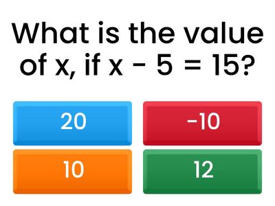 Solving linear equation with one variable