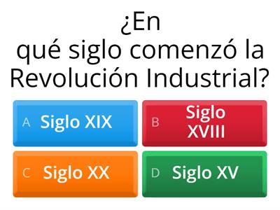 La Revolución Industrial: Preguntas clave Grupo N°4 Juego 5°A