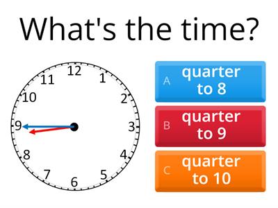 Flyers - Unit 4: Quarter past, quarter to, half past
