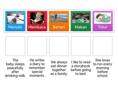 Matching vocabulary in complete sentence